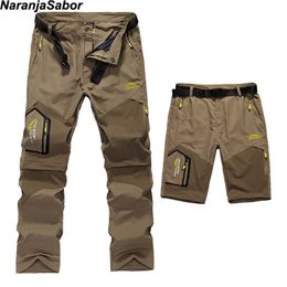 NaranjaSabor Pantaloni da uomo Quick Dry rimovibili da uomo Pantaloni sottili da uomo Esercito militare Pantaloni corti da uomo Abbigliamento di marca 5XL SH190916