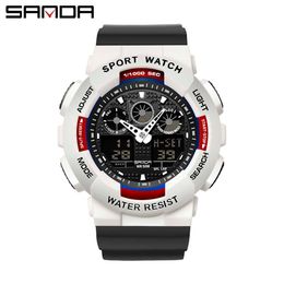 SANDA New Fashion Watch Women G Style Waterproof Sports Military Watche Shock Luxury Analogue Digital Lady Sports Watches Men G1022