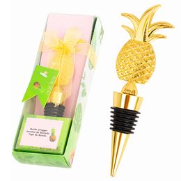 Metal Wine Stoppers Bar Tools Creative Pineapple Shape Champagne Bottle Stopper Wedding Guest Gifts Souvenir