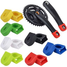 2pcs Rubber Bicycle Crank Arm Protector Cover Mountain Road Bike Universal Crankset Protective Caps MTB Cycling Accessories 518 Z2