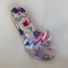 2021 Women Flat Slides Designer sandals Fashion Girls sweet Slipper Summer Beach flip flops multiple colour 5 Colours Larger Size 35-43 W1