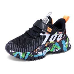 2021 Spring Kids Sport Shoes For Boys Running Sneakers Casual Sneaker Breathable Children's Fashion Shoes Platform Light Shoes G1025