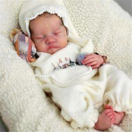 RSG Bebe Reborn Doll 17 Inches Lifelike Newborn Reborn Baby Levi Vinyl Unpainted Unfinished Doll Parts DIY Blank Doll Kit Q0910