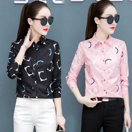 Autumn Chiffon Women Shirts Turn-down Collar Blouse Long Sleeve Office Lady Button Up Shirt Plus Size 5XL White Ladies Tops 210531