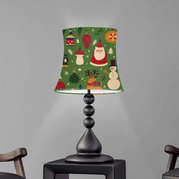 Lamp Covers & Shades Cute Santa Claus Snowman Print Table Cover Screen Bedroom Living Room Dustproof Shade Home Decor Christmas Lampshade