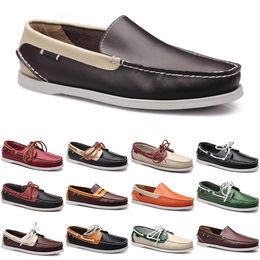 Turnschuhe Low Leder -Ladung Casual Stoff Männer Schuhe unten geschnitten klassisch klassisches brauner Kleidungsschuh Herren Trainer 94720 S