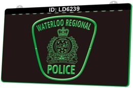 LD6239 Waterloo Regional Police 3D Engraving LED Light Sign Wholesale Retail