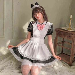 Nxy Sexy Set Halloween Cosplay Costume Party Role-playing Dress Up Serve-up Women's Outfits Jp Anime Kawaii Maid Pink Cat Lolita Dresses Apron 1210