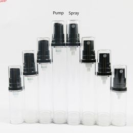 12pc Empty 5ML 10ML 12ML 15ML Black Airless Lotion Cream Pump Plastic Container Cosmetic Bottle Dispenser Travel Sprayergoods qty