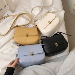 Crossbody Bags Solid Colour Pu Leather Underarm For Women 2021 Summer Simple Ladies Shoulder Handbags And Purses