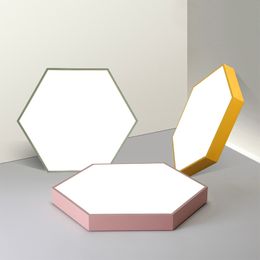 Modern LED Macaron Nordic Simple Hexagonal Ceiling light Study Bedroom Living Room Lighting