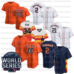 baseball Jersey 2021 WS Springer Alex Bregman Jose Altuve Zack Greinke Justin Verlander Yuli Gurriel Jerseys