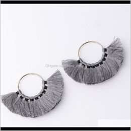 tassel earrings diy Australia - Arts And Crafts 2Pc 80Mm Mix Color Cotton Thread Jewelry Earring Accessories Metal Ring Tassel Making Diy Handmade H Qylbcx Dqafd I7Ten