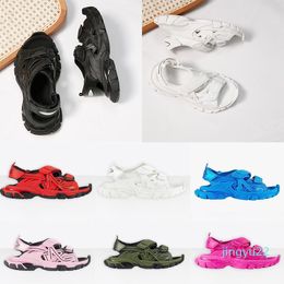 New Paris Mens Womens Designer Track Sandals Fashion Casual Shoes Slippers Slide shoe for men women Thick bottom beach sandals whIJ#