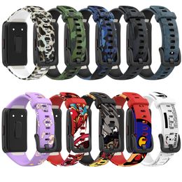 Silicone watch Straps For Huawei Honor band 6 smart watchband Replacement accessories Bracelet for Huawei band 6 Pro band6 Adjustable Correa