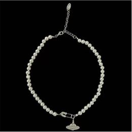 -Luxus Schmuck Mode Satellitenplanet Perle Halskette Clawicle Kette Halskette Barock Choker für Frauen