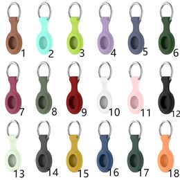 AirTag Loop Silicone Case Protective Cover Shell with Key Ring for Apple Airtags Smart Bluetooth Wireless Tracker Anti-lost