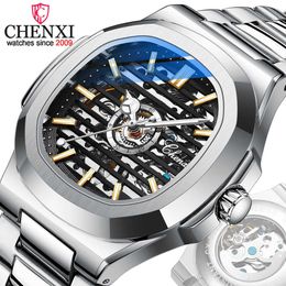 CHENXI New 2021 Men Mechanical Watch Top Brand Luxury Full Steel Automatic Watch Sport Waterproof Watch Men relogio masculino Q0902