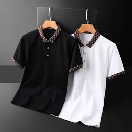 High Quality Polo Shirt Men Cotton Short Sleeve Polo Shirts Lapel Business Casual Tee Tops Social Streetwear Male Clothing M-5XL 210527