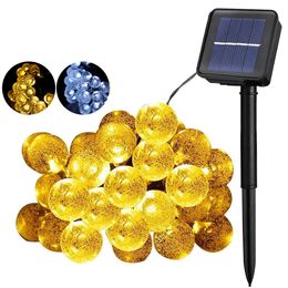 5/7/12/22M Solar Powered LED String Light strip Waterproof Outdoor Garden Decor - 5M Warm White