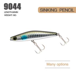 80mm 18g Rockfishing Fishing Lures Pencil Fish Jerkbait Woblers Pike Artificial Bait for Fishing Baits Fish Sinking Wobblers