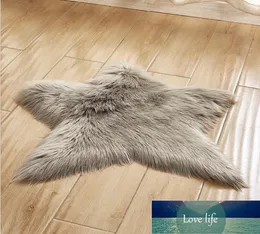 Star shaped fluffy carpet sheepskin acrylic carpet fluffy floor covering artificial Plush living room soft and comfortable mat Factory price expert design Quality