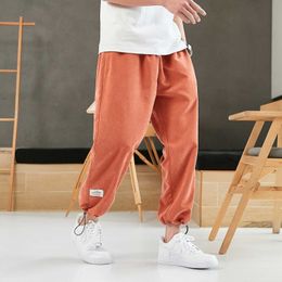 Summer Hip Hop Harem Pants Men Joggers Ankle-Length Trousers Male Casual Baggy Pants 210930