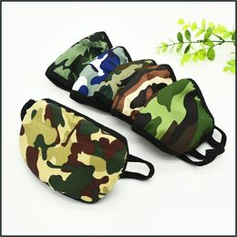 Caps Gear Cycling Sports & Outdoorssports Protective Face Mask Mascherine Double Layer Camo Patternsanti Dust Mouth Masks Anti Droplet Saliv