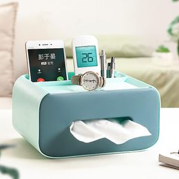 Toilet Paper Holders Desktop Tissue Box Creative Remote Control Tea Table Storage Multi-Function Extraction Towel