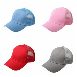 Ponytail Hat Baseball Hats Fashion Duck Tongue Sunshade Cap Sun Visor Outdoor Mesh Caps HHC7525