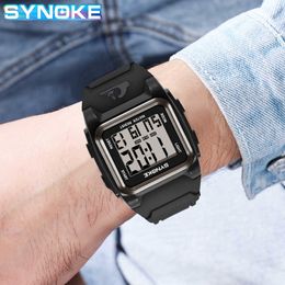 Reloj Hombre Men Sport Watch Waterproof Rectangular LED Digital Watches Mens Luxury Multifunction Wristwatch Relogio Masculino G1022