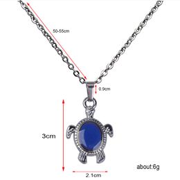 Cute little animal feeling mood necklace change Colour stainless steel necklaces