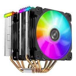 Jonsbo CR2000 6 Heatpipes Double tower Fan CPU Cooler 120mm 5V/3PIN ARGB Cooling 4PIN PWM Silence For LGA 775 1155 1156 AM4 AM3