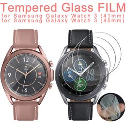 gear glass UK - 9H Premium Tempered Glass Film For Samsung Galaxy Watch 3 41MM 45MM 42MM 46MM Gear S3 S2 Smartwatch Screen Protector