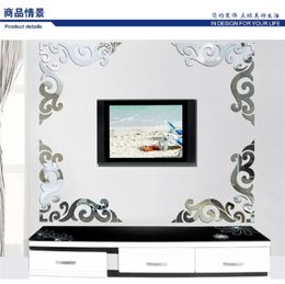 Wall Stickers Vines Mirror Acrylic Three Dimensional Fashion TV Background Decor