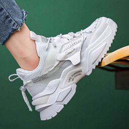 Women Thick Bottom Running Shoes Fashion Leather Comfortable Sneakers Female Travel Walking Shoes Baasploa 2021 New Arrival H1115