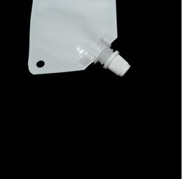 2021 NEW 50ml White/Clear Plastic Doypack Liquid Stand Up Storage Pouch Packing Bag With Side Spout