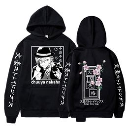 Compre Anime bungo cães vadios roupas de manga longa verão oversized topo  kawaii osamu dazai manga harajuku unisex falso duas peças t camisa