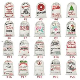 Stock New Christmas Gift Bags Reindeers Printed Kids Candy Bag Xmas Drawstring Sack Christmas-Decoration Seaway