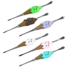 Icecream design dab tool silicone dabbber tools smoking accessories wax dabbers dabbing accessory use for dry herb