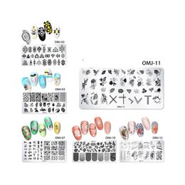 12*6cm stainless Nail Art Templates Stamping Plate Design Flower Animal Glass for manicure tool accessories NAP001