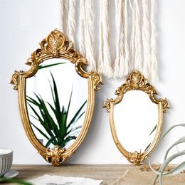 Vintage Exquisite Makeup Bathroom Hanging Gifts For Woman Lady Decorative Mirror Home Decoration Supplies