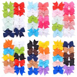 Colorful Ribbon Hair Bows With Clip For Cute Girls Mini Hairpins Barrettes Headwear Kids Hair Accessories