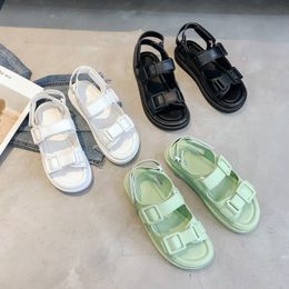 Comfort Shoes for Women Flat Sandals Summer Heels Soft Espadrilles Platform Suit Female Beige Without Girls Clogs 2022 High Blac
