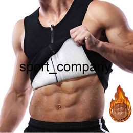 Sauna Suit Hot Body Shaper Corset Men Zipper Waist Trainer Vest Loss Hot Sweat Slim Body Shaper Sauna Suit Exercise Tank Top