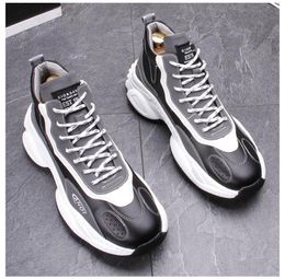 Fashion Comfortable Groom Party Wedding Shoes Thick Bottom Non-Slip lace-up Men Sneakers Breathable Casual Male Outdoor Walking Business Loafers