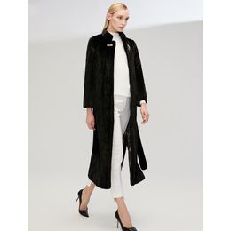 Women's Fur & Faux Natural For 2021 Long Jackets Coat Thick Warm Women Mink Coats Korean Slim Female Jacket Casaco Zjt561