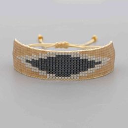 Go2boho Mexican Turkish Eye Pulsera Handmade Jewellery Gift Seed Beads Woven Jewellery 2021 Miyuki Women's Bracelet