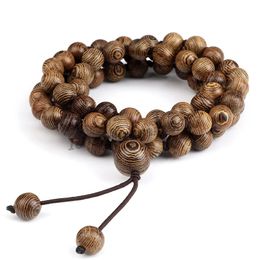 Vintage 8mm Wooden Beads Necklaces Bracelet for Women Men Prayer Malas Buddhist Buddha Necklace Fashion Yoga Meditation Jewelry Bracelets