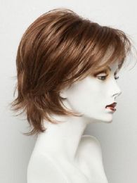 2021 new wig European and American fashion temperament wig female short hair blond advanced high temperature silk chemical Fibre wig 20cm